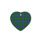 Turnbull Hunting Tartan Heart Ornaments, Christmas Tree Ornament, Plaid Christmas Ornaments, Ceramic Heart Christmas Tree Decoration, Christmas Ornament, Plaid Ornament, Tartan Ornament, Buffalo Plaid Ornament