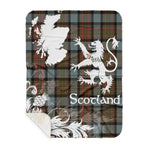 Sherpa Blanket - Tartan Blanket Thistle and Lion Scottish Clan MacLaren Weathered Plaid Blanket, plaid sherpa blanket queen,purple sherpa blanket,queen sherpa blanket,queen size sherpa blanket,red sherpa blanket,scottish tartan blankets,sherpa blanket,sherpa christmas blanket