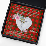 Gift For My Beautiful Girlfriend Necklace Valentine Necklace Clan Adair Tartan Cross Dancing Necklace Scottish Tartan Jewelry
