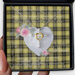 Gift For My Beautiful Girlfriend Necklace Valentine Necklace Clan Barclay Dress Modern Tartan Cross Dancing Necklace Scottish Tartan Jewelry