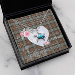 Sea Turtle Necklace Gift for My Beautiful Girlfriend Valentines Necklace Clan Ferguson Weathered Tartan Blue Turtle Necklace