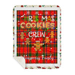 Personalized Gift Tartan Plaid Blanket Clan Monypenny With Christmas Cookie Baking Crew Christmas Gift Sherpa Blanket, tartan sherpa blanket,buffalo plaid sherpa blanket,christmas sherpa blanket,Christmas Throw Blanket,green plaid sherpa blanket,green sherpa blanket