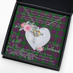 Gift For My Beautiful Girlfriend Necklace Valentine Necklace Clan Logan Tartan Cross Dancing Necklace Scottish Tartan Jewelry