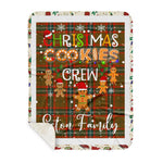 Personalized Gift Tartan Plaid Blanket Clan Seton Modern With Christmas Cookie Baking Crew Christmas Gift Sherpa Blanket, tartan sherpa blanket,buffalo plaid sherpa blanket,christmas sherpa blanket,Christmas Throw Blanket,green plaid sherpa blanket,green sherpa blanket