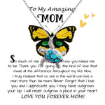 Opal Turtle Necklace - Mom Necklace Gift - To My Amazing Mom - From Son - Beautiful Gift Set Mom Necklace