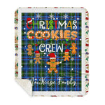 Personalized Gift Tartan Plaid Blanket Clan MacKenzie Modern With Christmas Cookie Baking Crew Christmas Gift Sherpa Blanket, tartan sherpa blanket,buffalo plaid sherpa blanket,christmas sherpa blanket,Christmas Throw Blanket,green plaid sherpa blanket,green sherpa blanket