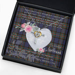 Gift For My Beautiful Girlfriend Necklace Valentine Necklace Clan Fletcher of Dunans Tartan Cross Dancing Necklace Scottish Tartan Jewelry