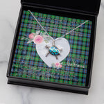 Sea Turtle Necklace Gift for My Beautiful Girlfriend Valentines Necklace Clan Murray of Atholl Ancient Tartan Blue Turtle Necklace
