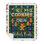 Personalized Gift Tartan Plaid Blanket Clan Newlands With Christmas Cookie Baking Crew Christmas Gift Sherpa Blanket, tartan sherpa blanket,buffalo plaid sherpa blanket,christmas sherpa blanket,Christmas Throw Blanket,green plaid sherpa blanket,green sherpa blanket