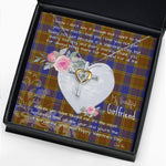 Gift For My Beautiful Girlfriend Necklace Valentine Necklace Clan Balfour Modern Tartan Cross Dancing Necklace Scottish Tartan Jewelry