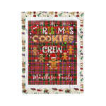 Personalized Gift Tartan Plaid Blanket Clan MacAlister With Christmas Cookie Baking Crew Christmas Gift Blanket, Plaid Blanket, Christmas Fleece Blanket, Christmas Blanket, Tartan Blanket, Scottish Blanket, Scotland Blanket, Family Name Blanket, Custom Blanket, Personalized Blanket