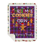 Personalized Gift Tartan Plaid Blanket Clan Montgomery With Christmas Cookie Baking Crew Christmas Gift Sherpa Blanket, tartan sherpa blanket,buffalo plaid sherpa blanket,christmas sherpa blanket,Christmas Throw Blanket,green plaid sherpa blanket,green sherpa blanket