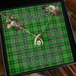 To My Beautiful Soulmate Necklace In Your Eyes I Have Found My Home Clan Boyle Tartan Wishbone Dancing Necklace