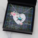 Sea Turtle Necklace Gift for My Beautiful Girlfriend Valentines Necklace Clan MacInnes Modern Tartan Blue Turtle Necklace
