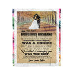 Scotstee Shop - Personalized Gift Letter To Husband To My Gorgeous Husband Gift Fleece Blanket