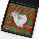 Gift For My Beautiful Girlfriend Necklace Valentine Necklace Clan Peter Tartan Cross Dancing Necklace Scottish Tartan Jewelry