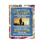 Scotstee Shop - Fleece Blanket - I'm Not A Perfect Son But My Crazy Mom Loves Me Mother Day Gifts Fleece Blanket