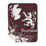 Sherpa Blanket - Tartan Blanket Thistle and Lion Scottish Clan Fotheringham Plaid Blanket, plaid sherpa blanket queen,purple sherpa blanket,queen sherpa blanket,queen size sherpa blanket,red sherpa blanket,scottish tartan blankets,sherpa blanket,sherpa christmas blanket