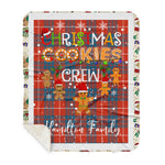 Personalized Gift Tartan Plaid Blanket Clan Hamilton Ancient With Christmas Cookie Baking Crew Christmas Gift Sherpa Blanket, tartan sherpa blanket,buffalo plaid sherpa blanket,christmas sherpa blanket,Christmas Throw Blanket,green plaid sherpa blanket,green sherpa blanket
