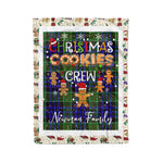 Personalized Gift Tartan Plaid Blanket Clan Newman With Christmas Cookie Baking Crew Christmas Gift Blanket, Plaid Blanket, Christmas Fleece Blanket, Christmas Blanket, Tartan Blanket, Scottish Blanket, Scotland Blanket, Family Name Blanket, Custom Blanket, Personalized Blanket