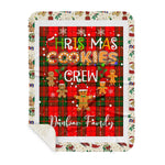 Personalized Gift Tartan Plaid Blanket Clan Dunbar Modern With Christmas Cookie Baking Crew Christmas Gift Sherpa Blanket, tartan sherpa blanket,buffalo plaid sherpa blanket,christmas sherpa blanket,Christmas Throw Blanket,green plaid sherpa blanket,green sherpa blanket