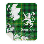 Sherpa Blanket - Tartan Blanket Thistle and Lion Scottish Clan Arthur Plaid Blanket, plaid sherpa blanket queen,purple sherpa blanket,queen sherpa blanket,queen size sherpa blanket,red sherpa blanket,scottish tartan blankets,sherpa blanket,sherpa christmas blanket