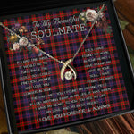 To My Beautiful Soulmate Necklace In Your Eyes I Have Found My Home Clan Broun Modern Tartan Wishbone Dancing Necklace
