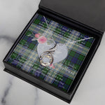 Rising Phoenix Necklace - Valentine Necklace Clan Blackwatch Modern Tartan Gift for Girlfriend, Gift for My Wife Rising Phoenix Necklace