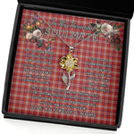 To My Beautiful Soulmate Sunflower Necklace In Your Eyes I Have Found My Home Clan Pennington Tartan Jewelry For Girlfriend, Tartan Sunflower Pendant Necklace, Scottish Tartan Jewelry, valentine necklace, necklace girlfriend, necklace for wife, cute necklaces for girlfriend, jewelry for girlfriend, to my soulmate necklace, to my future wife necklace