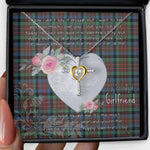 Gift For My Beautiful Girlfriend Necklace Valentine Necklace Clan MacDuff Hunting Ancient Tartan Cross Dancing Necklace Scottish Tartan Jewelry