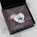 Sea Turtle Necklace Gift for My Beautiful Girlfriend Valentines Necklace Clan MacDonald Modern Tartan Blue Turtle Necklace