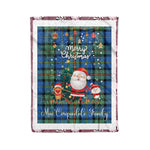 Personalized Gift Tartan Plaid Blanket Clan MacCorquodale With Funny Santa Snowman Reindeer Merry Christmas Fleece Blanket, Home Living Room, Plaid Blanket, Tartan Blanket, Scottish Blanket, Buffalo fleece blanket, Christmas Blanket-Recovered
