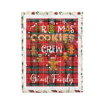 Personalized Gift Tartan Plaid Blanket Clan Grant With Christmas Cookie Baking Crew Christmas Gift Blanket, Plaid Blanket, Christmas Fleece Blanket, Christmas Blanket, Tartan Blanket, Scottish Blanket, Scotland Blanket, Family Name Blanket, Custom Blanket, Personalized Blanket