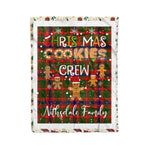 Personalized Gift Tartan Plaid Blanket Clan Nithsdale With Christmas Cookie Baking Crew Christmas Gift Blanket, Plaid Blanket, Christmas Fleece Blanket, Christmas Blanket, Tartan Blanket, Scottish Blanket, Scotland Blanket, Family Name Blanket, Custom Blanket, Personalized Blanket