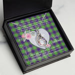 Rising Phoenix Necklace - Valentine Necklace Clan Colville Tartan Gift for Girlfriend, Gift for My Wife Rising Phoenix Necklace