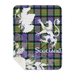 Sherpa Blanket - Tartan Blanket Thistle and Lion Scottish Clan Macdonald Of Ranald Plaid Blanket, plaid sherpa blanket queen,purple sherpa blanket,queen sherpa blanket,queen size sherpa blanket,red sherpa blanket,scottish tartan blankets,sherpa blanket,sherpa christmas blanket