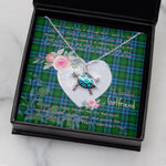 Sea Turtle Necklace Gift for My Beautiful Girlfriend Valentines Necklace Clan Kerr Hunting Tartan Blue Turtle Necklace