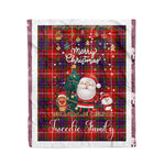Personalized Gift Tartan Plaid Blanket Clan Tweedie Red With Funny Santa Snowman Reindeer Merry Christmas Fleece Blanket, Home Living Room, Plaid Blanket, Tartan Blanket, Scottish Blanket, Buffalo fleece blanket, Christmas Blanket