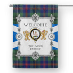 Wood Tartan Garden Flag - Tartan Flag Clan Badge Scottish Tartan House Flag, Tartan Garden Flag, Tartan Flag, Crest Garden Flag, Garden Flag, Ireland Garden Flag, Family Crest, Custom Flag, Custom Garden Flag, Ireland Custom Flag, Clan Tartan Flags