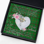 Gift For My Beautiful Girlfriend Necklace Valentine Necklace Clan Tribe of Mar Tartan Cross Dancing Necklace Scottish Tartan Jewelry