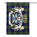 Scotstee Shop - Scotstee Shop Tartan Garden Flag Colquhoun Tartan Flag Clan Badge With Lion Scottish Tartan House Flag
