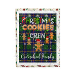 Personalized Gift Tartan Plaid Blanket Clan Carmichael Modern With Christmas Cookie Baking Crew Christmas Gift Blanket, Plaid Blanket, Christmas Fleece Blanket, Christmas Blanket, Tartan Blanket, Scottish Blanket, Scotland Blanket, Family Name Blanket, Custom Blanket, Personalized Blanket