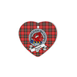Stuart of Bute Scottish Clan Badge Plaid Christmas Ornaments Gift Heart Ornament Stuart of Bute Clan Tartan Ornaments, Plaid Ornament, christmas Ornament, plaid christmas ornament
