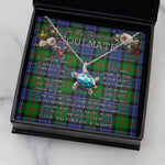 Sea Turtle Necklace To My Beautiful Soulmate Necklace In Your Eyes I Have Found My Home Clan Paterson Tartan Blue Turtle Necklace
