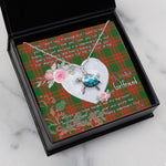 Sea Turtle Necklace Gift for My Beautiful Girlfriend Valentines Necklace Clan Menzie Tartan Blue Turtle Necklace