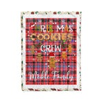 Fleece Blanket - Personalized Gift Tartan Plaid Blanket Clan Meikle With Christmas Cookie Baking Crew Christmas Gift Fleece Blanket