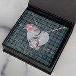 Rising Phoenix Necklace - Valentine Necklace Clan MacTaggart Tartan Gift for Girlfriend, Gift for My Wife Rising Phoenix Necklace