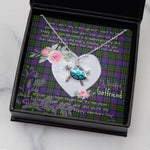Sea Turtle Necklace Gift for My Beautiful Girlfriend Valentines Necklace Clan MacCallum of Berwick Tartan Blue Turtle Necklace