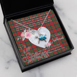 Sea Turtle Necklace Gift for My Beautiful Girlfriend Valentines Necklace Clan MacDuff Tartan Blue Turtle Necklace