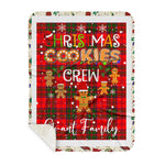 Personalized Gift Tartan Plaid Blanket Clan Grant Modern With Christmas Cookie Baking Crew Christmas Gift Sherpa Blanket, tartan sherpa blanket,buffalo plaid sherpa blanket,christmas sherpa blanket,Christmas Throw Blanket,green plaid sherpa blanket,green sherpa blanket